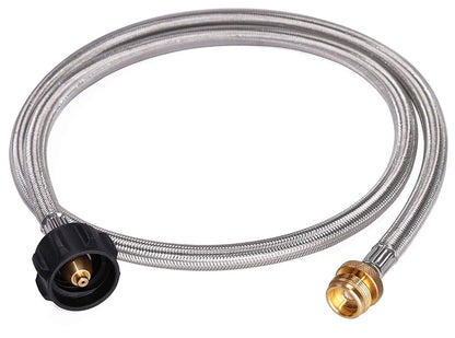 Adapter Hose 1 lb to 20 lb Converter SS Braided line for propane